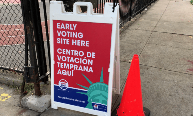 Early voting sign