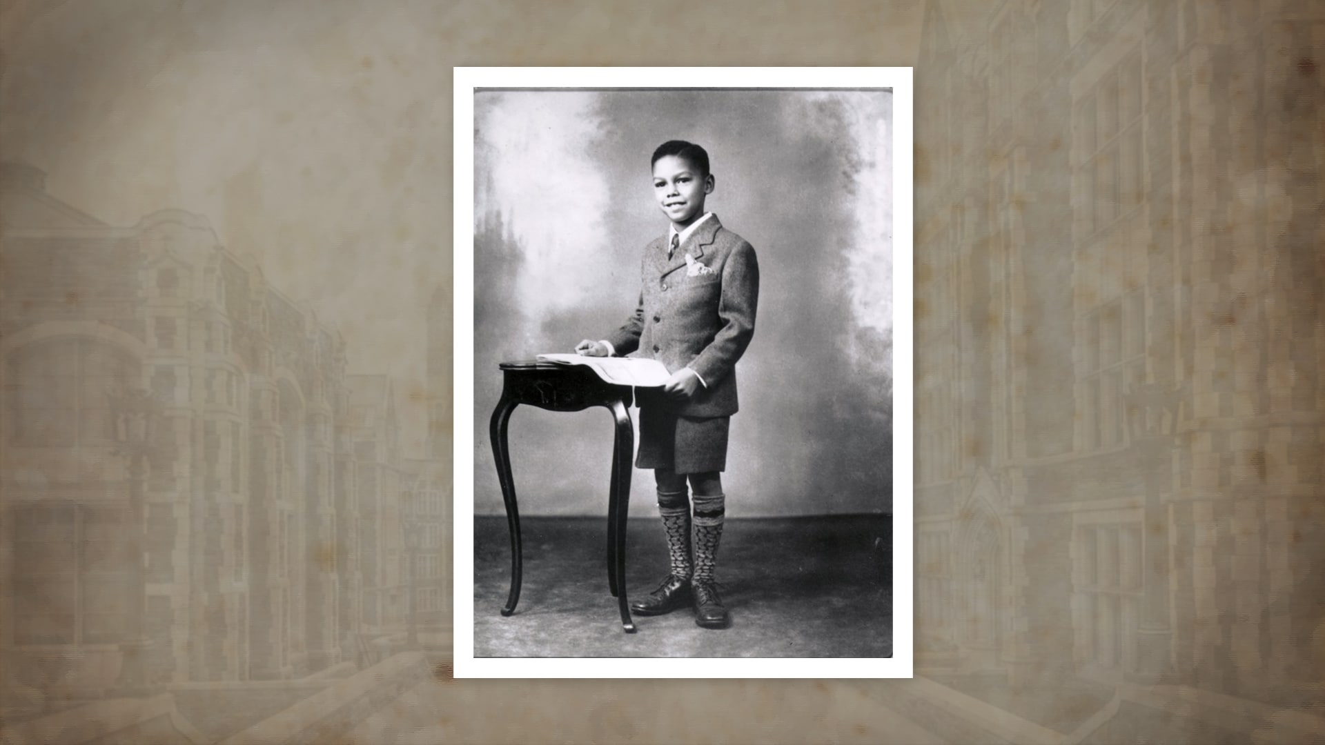 A picture of a young Colin Powell - like 8-10 years old.