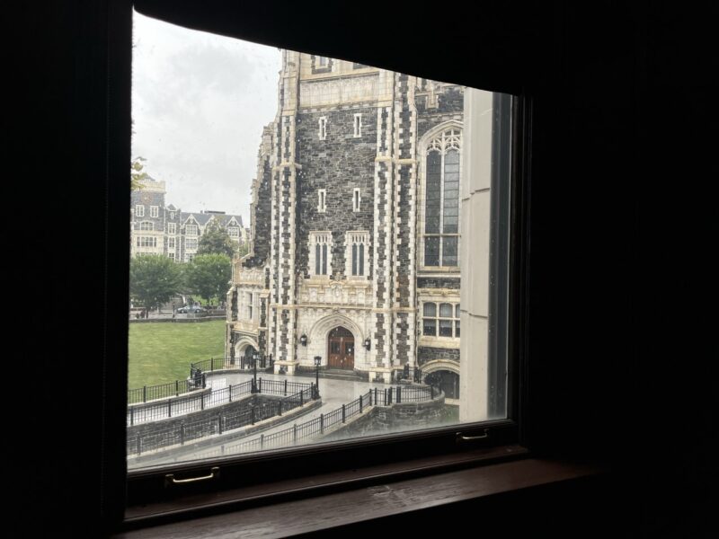 Window shot of Shepard Hall