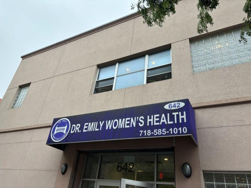 Sign of Dr. Emily Women's Health Clinic