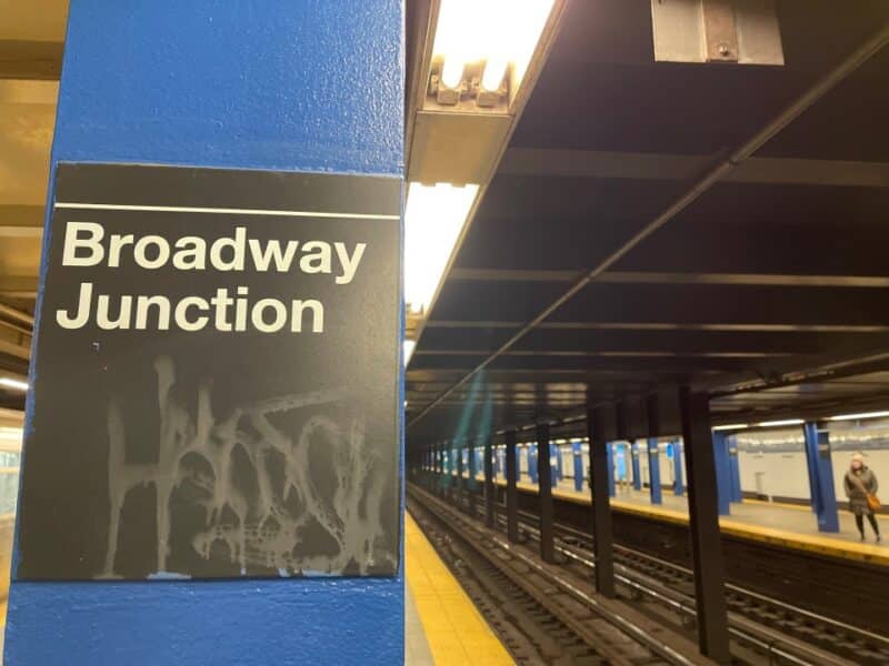 Underground at the Broadway Junction Station Brooklyn, New York