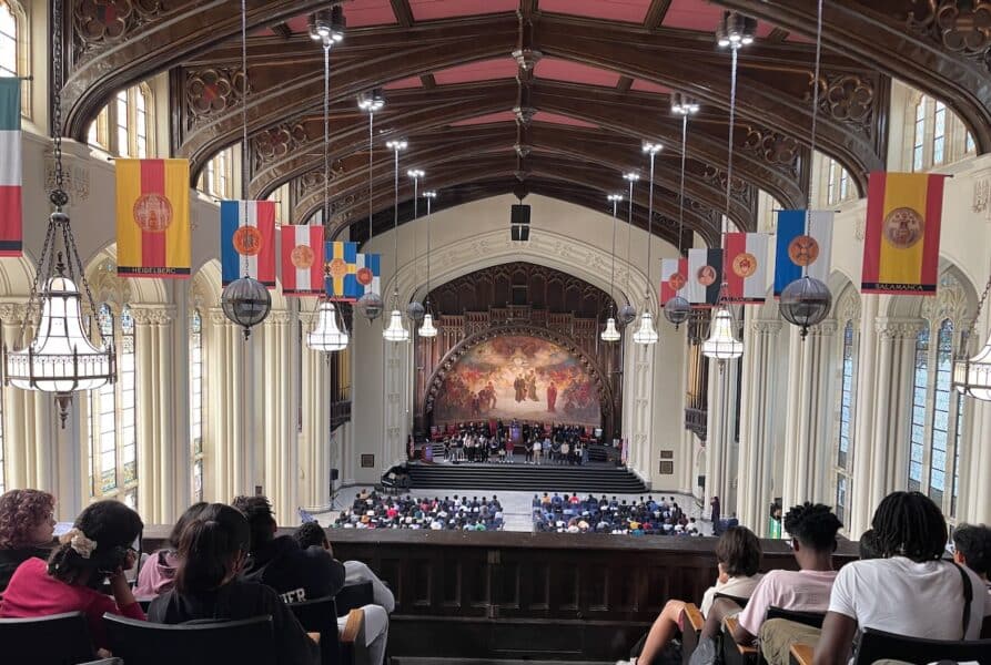 Great Hall Convocation from the balcony at The City College of New York