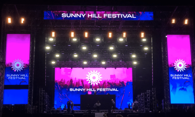 Sunny Hill Music Festival stage in Pristina, Kosovo