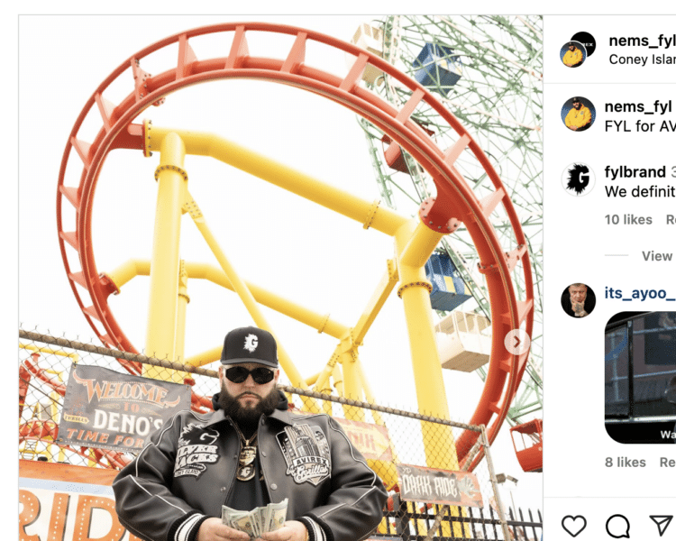 Instagram screen shot Nems