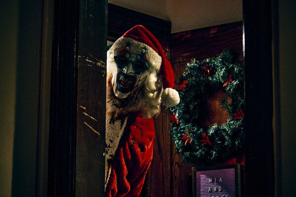 Art The Clown with santa hat from Terrifier 3