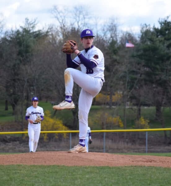 Erik Rank pitching