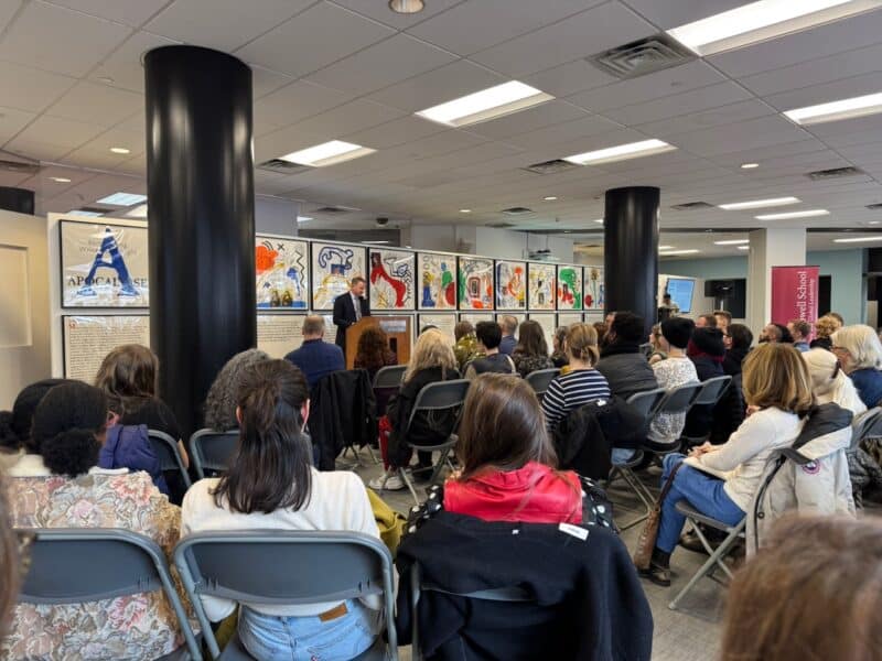 Audience at the City College of New York Look ing at the Apocalypse Series
