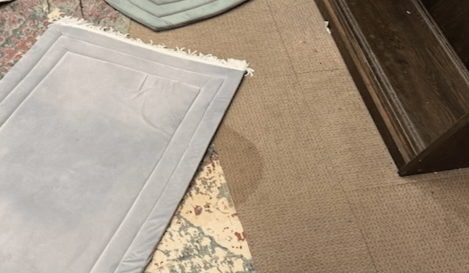 Damaged Prayer rugs in