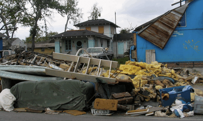 Aftermath of Hurrican Katrina in New Orleans. Photo by Gregory Varnum