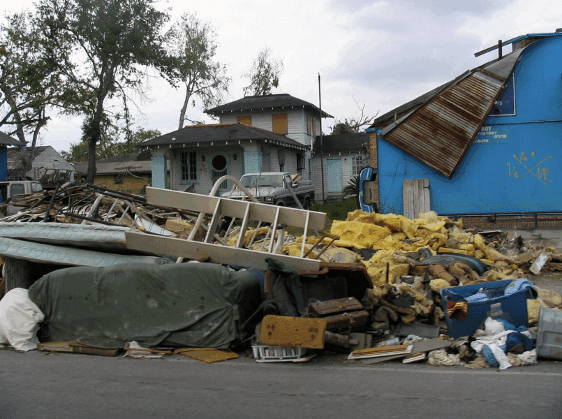 Aftermath of Hurrican Katrina in New Orleans. Photo by Gregory Varnum