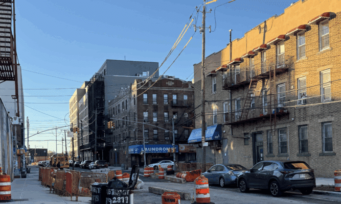 Coney Island street repair. Photo by Marilyn Flores