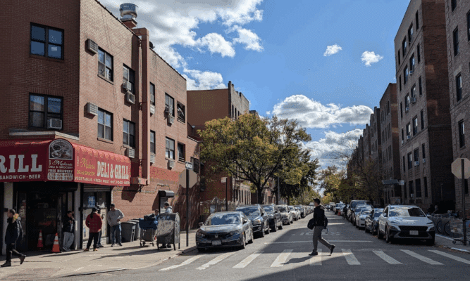 Jackson Heights cross street.