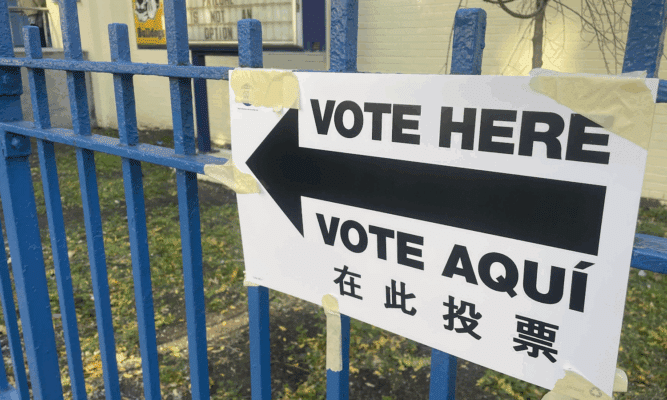 Vote Here, Photo by Samantha Demander