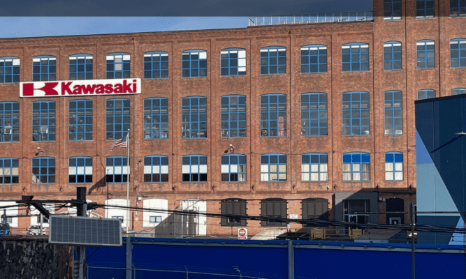 exterior of Kawasaki plant in Yonkers shot of building