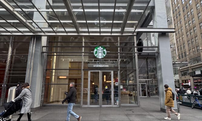 A Starbucks exterior