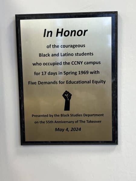 Black Studies plaque 