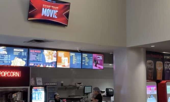Candy counter in movie theater