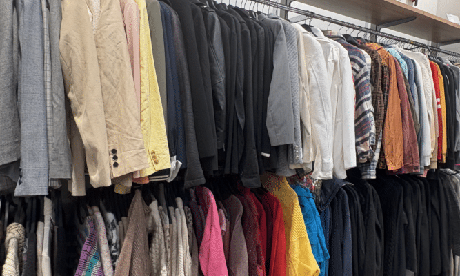 Jackets in Thrift shop