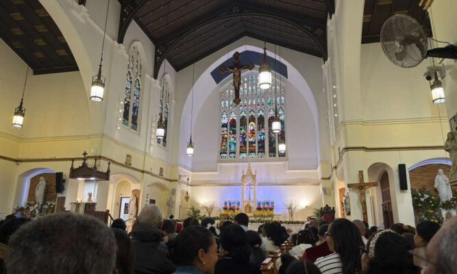 Mass in Bronx Catholic Church
