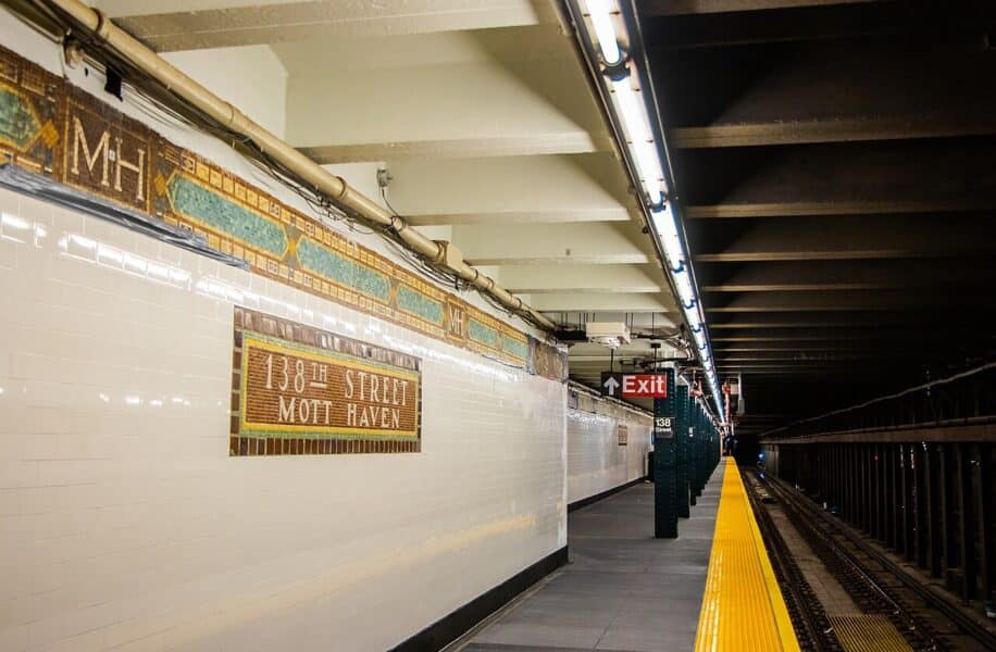 Mott Haven subway station.
