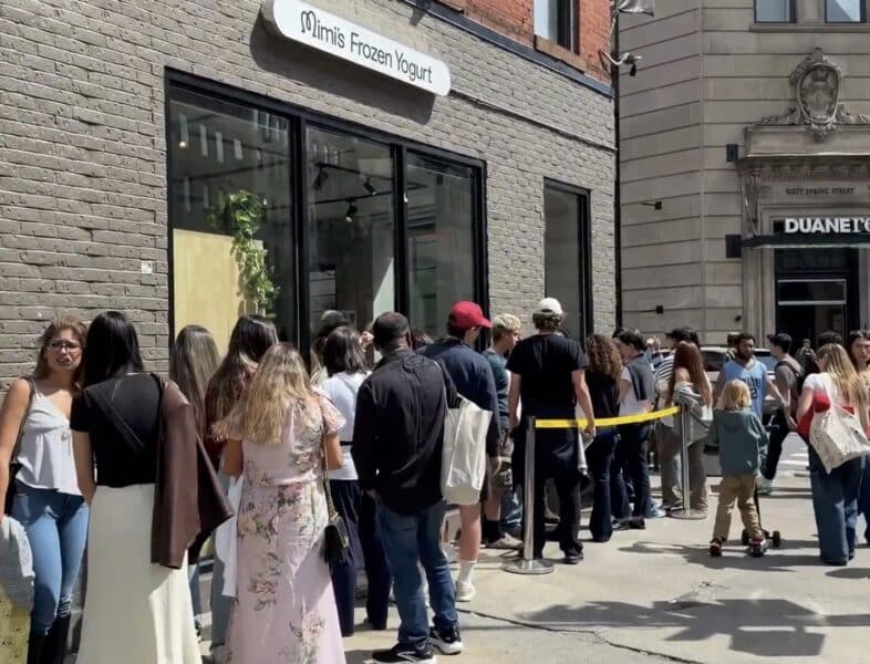People standing in Line for Frozen Yogurt. Photo by Victoria Kulikova
